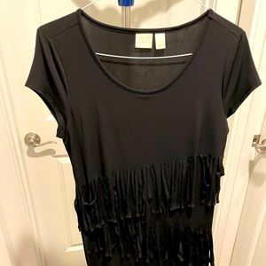 CHICO’S DRESS WITH FRINGE SIZE MEDIUM